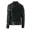 Men's Black Smart Bomber Jacket - Image 2