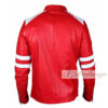 Men's Flaming Red Racer Leather Jacket - Image 2