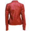 Women's Red Stylish Leather Jacket - Image 2