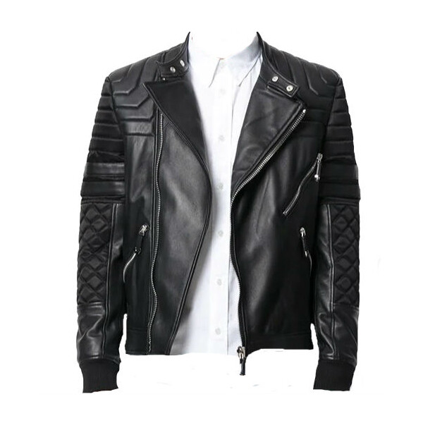Men's Biker Leather Jacket, Men's Fashion Black Motorcycle Jacket, Men's  Jackets | Outfits
