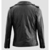 Men's Casual Black Leather Jacket - Image 2