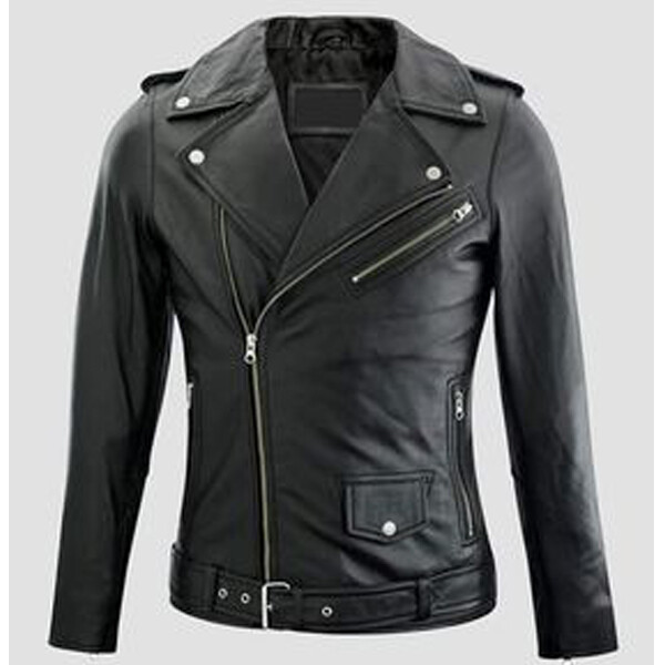 Men's Casual Black Leather Jacket - Leatheriza