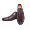 Men's Handmade Two Toned Brown Leather Shoes - Image 3