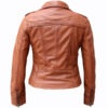 Women's Stylish Brown Leather Jacket - Image 2
