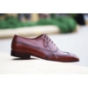 Men's Gleaming Brown Oxford Style Leather Shoes - Image 2