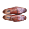 Men's Gleaming Brown Oxford Style Leather Shoes - Image 4