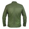 Men's Green Leather Jacket | Biker Jackets - Image 2