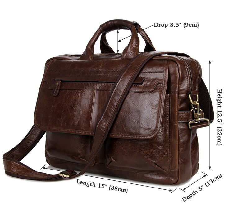 Real Leather Brown messenger bag | Leather Laptop Bag with storage
