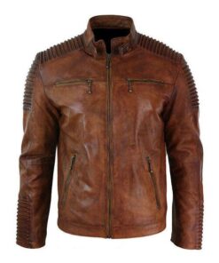 Men’s Brown Danger Zone Leather Jacket
