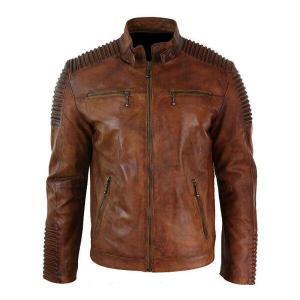Men’s Brown Danger Zone Leather Jacket