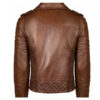 Men's Brown Designer Leather Jacket - Image 2