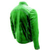 Men's Green Vintage Biker Leather Jacket - Image 2