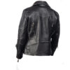 Men's Faded Black Biker Jacket - Image 2
