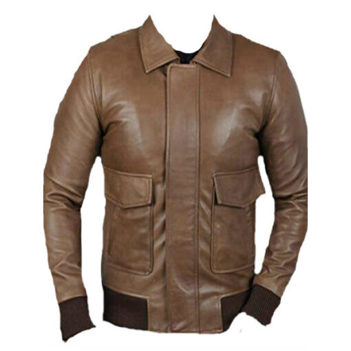 Men’s Bronze Bomber Leather Jacket