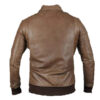 Men's Bronze Bomber Leather Jacket - Image 2