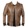 Men's Bronze Bomber Leather Jacket - Image 3