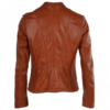 Women's Burnt Sienna Leather Jacket - Image 2