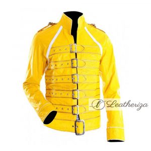 Men's Yellow Leather Jacket