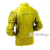 Men's Lime Green Leather Jacket - Image 3
