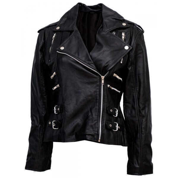 Rule- Ladies Black Leather Jacket - Leatheriza