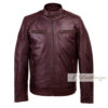 Merlot Burgundy Leather Jacket