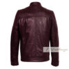 Merlot Burgundy Leather Jacket For Men - Image 3