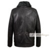 Voguish Shearling Black Leather Jacket For Men - Image 3