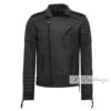 Stylish Motorcycle Black Biker Jacket For Men - Image 3