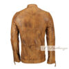 Voguish Vintage Classic Brown Men's Leather Jacket - Image 3