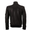 Men's High-Neck Brown Leather Jacket - Image 2