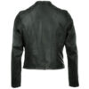 Women's Deep Green Serpent Leather Jacket - Image 2