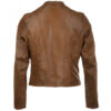 Women's Chocolate Brown Ionic Leather Jacket - Image 2