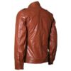Men's Casual Stylish Brown Leather Jacket - Image 2