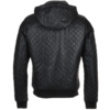 Men's Basic Black Hooded Leather Jacket - Image 2