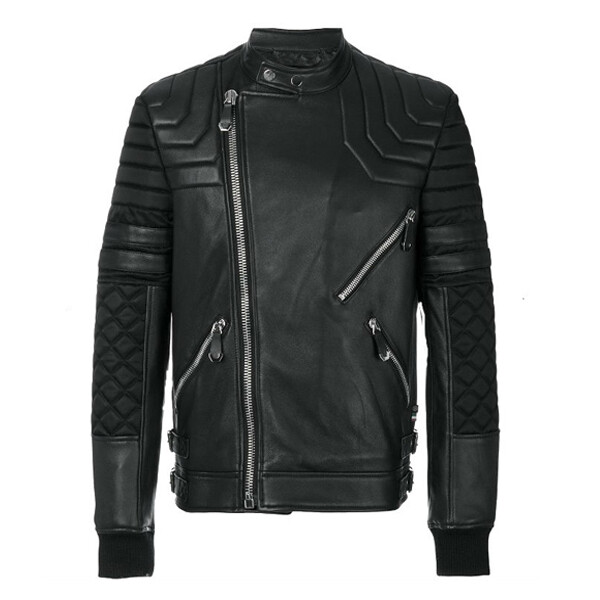 Buy Men's Side zipper leather jacket | Zipped Black Leather Jacket