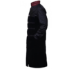 Mystery- Men's Black and Maroon Leather Coat - Image 2