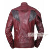 Biker-Men's Maroon Leather Jacket - Image 3