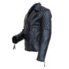 Blocks- Women's Leather Jacket - Image 5