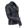 Blocks- Women's Leather Jacket - Image 4