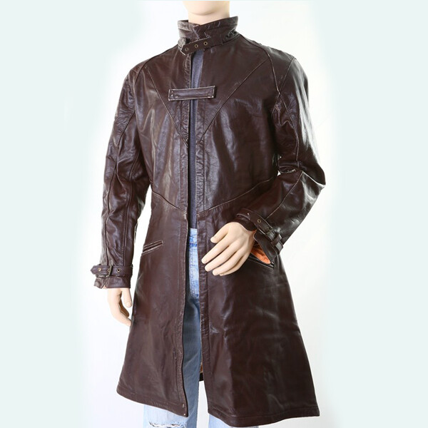Chocolate- Men's Leather Coat