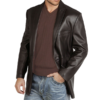 Browned - Men's Leather Blazer Coat - Image 3