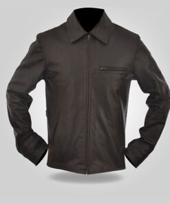 Charcoal - Men's Leather Jacket