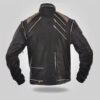 Zipper - Men's Black Leather Jacket - Image 3