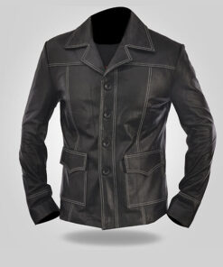 Coal Black - Men's Leather Coat