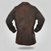 Detective - Men's Brown Leather Coat - Image 3