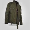 Olive - Men's Green Leather Jacket - Image 4