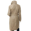 Hazel - Women's Brown Leather Coat - Image 3