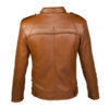 Camel Brown Men Leather Jacket - Image 2