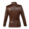 Dark Brown Leather Blazer For Men - Image 2