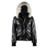 Fur Ball- Black Leather Jacket for Men